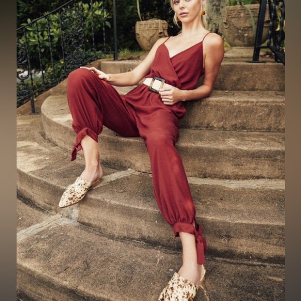 ZARA BELTED JUMPSUIT WITH STRAPS